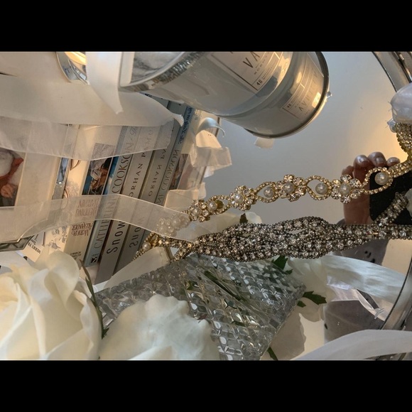 Wedding Belt -White Ribbon sashes (gold or silver) - Picture 5 of 5